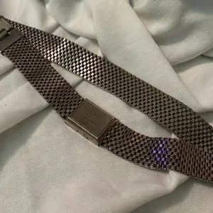 Vintage Gucci Belt Silver Chainmail GUCCI Vintage Y2K silver tone interlocking GG logo buckle  main image 3